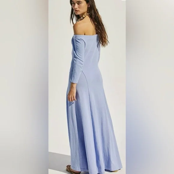 Free People Carrie Midi Dress in Blue Heron NWT Size Medium - Picture 7 of 7